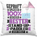Stand-Up-Paddler Geschenk Lustiger Spruch für Stand-Up-Paddler Geschenkidee Bester Stand-Up-Paddler Der WeltKissen mit Füllung 40x40 (Grau) Rosa Trendation