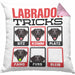 Labrador Besitzer Kissen mit Füllung 40x40 Geschenk Lustiger Spruch Geschenkidee Labrador Tricks Bleib (Grau) Rosa Trendation