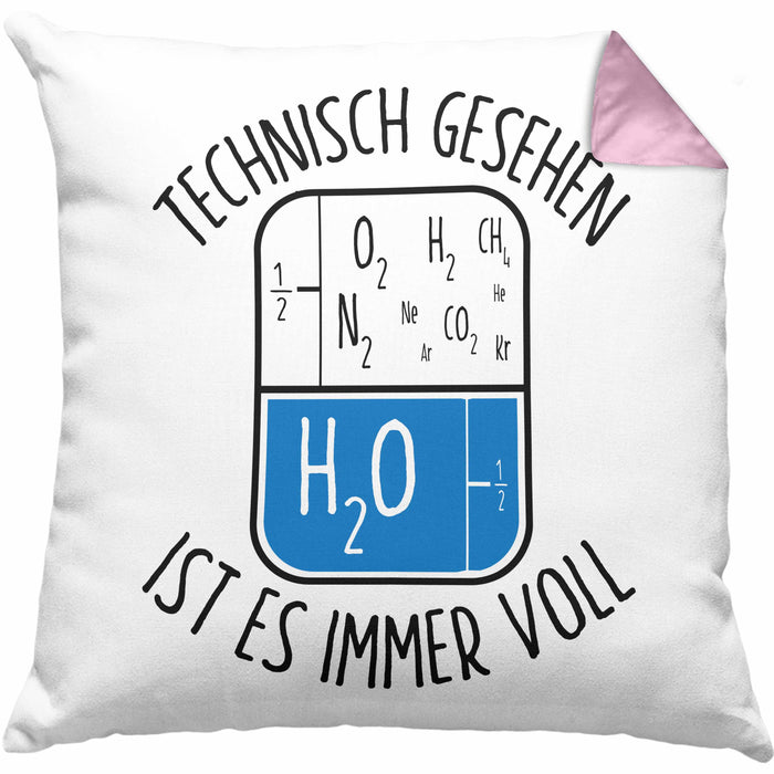 Lustige Kissen mit Füllung 40x40 mit technischem Spruch - Ideales Geschenk für Geburtstag (Grau) Rosa Trendation