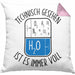 Lustige Kissen mit Füllung 40x40 mit technischem Spruch - Ideales Geschenk für Geburtstag (Grau) Rosa Trendation