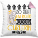 Curlerin Geschenk Kissen mit Füllung 40x40 Geschenkidee für Curlerin Geburtstag Weihnachten Spruch So Sieht Eine Richtig Coole Curlerin Aus (Grau) Rosa Trendation