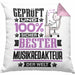 Musikredakteur Geschenk Lustiger Spruch für Musikredakteur Geschenkidee Bester Musikredakteur Der WeltKissen mit Füllung 40x40 (Grau) Rosa Trendation