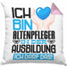Altenpfleger Ausbildung Kissen mit Füllung 40x40 Geschenk Ich Bin Altenpfleger In Der Ausbildung Ich Darf Das Geschenkidee Spruch (Grau) Rosa Trendation
