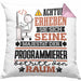 Programmierer Geschenk Kissen mit Füllung 40x40 Lustiger Spruch Erheben Sie Sich Der Programmierer Betritt den Raum (Grau) Rosa Trendation
