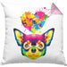 Chihuahua Herz Farbe Besitzer Kissen mit Füllung 40x40 Geschenk Lustiger Spruch Geschenkidee Chihuahua Liebhaber (Grau) Rosa Trendation