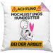 Hundesitter Kissen mit Füllung 40x40 Geschenk Lustiger Spruch Geschenkidee für Hundesitter Achtung Hochleistungs Hundesitter Bei Der Arbeit (Grau) Rosa Trendation