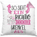 Urenkel Kissen mit Füllung 40x40 Geschenk So Sieht Ein RIchtig Cooler Urenkel Aus Geschenkidee Lustiger Spruch Geburtstag (Grau) Rosa Trendation