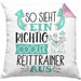 Reittrainer Kissen mit Füllung 40x40 So Sieht Ein Richtig Cooler Reittrainer Aus Geschenk Lustiger Spruch Geschenkidee (Grau) Rosa Trendation