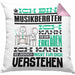 Musikberater Geschenk Kissen mit Füllung 40x40 Lustige Geschenkdiee für einen Musikberater Geburtstag Ich Bin Musikberater Ich Kann Es Dir Erklären Aber Nicht Für Dich Verstehen (Grau) Rosa Trendation