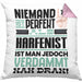 Harfenist Geschenk Kissen mit Füllung 40x40 Lustige Geschenkidee für Harfenist Geburtstag Niemand Ist Perfekt Aber Als Harfenist Ist Man Nah Dran (Grau) Rosa Trendation