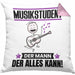 Musikstudent Kissen mit Füllung 40x40 Geschenk für Musikstudent Der Mann Der Alles Kann Geschenkidee zum Geburtstag (Grau) Rosa Trendation