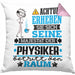 Physiker Geschenk Kissen mit Füllung 40x40 Lustiger Spruch Erheben Sie Sich Der Physiker Betritt den Raum (Grau) Rosa Trendation