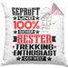 Trekking-Enthusiast Geschenk Lustiger Spruch für Trekking-Enthusiast Geschenkidee Bester Trekking-Enthusiast Der WeltKissen mit Füllung 40x40 (Grau) Rosa Trendation