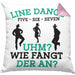 Lustige Line Dance Kissen mit Füllung 40x40 - Tolles Geschenk für Line Dance Enthusiasten (Grau) Rosa Trendation