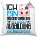 Milchtechnologe Ausbildung Kissen mit Füllung 40x40 Geschenk Ich Bin Milchtechnologe In Der Ausbildung Ich Darf Das Geschenkidee Spruch (Grau) Rosa Trendation