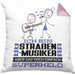 Straßenmusiker Geschenk Kissen mit Füllung 40x40 Ich Bin Straßenmusiker Aber Sag Doch Einfach Superheld Lustige Geschenkdiee für Straßenmusiker (Grau) Rosa Trendation