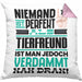 Tierfreund Geschenk Kissen mit Füllung 40x40 Lustige Geschenkidee für Tierfreund Geburtstag Niemand Ist Perfekt Aber Als Tierfreund Ist Man Nah Dran (Grau) Rosa Trendation