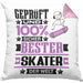 Skater Geschenk Lustiger Spruch für Skater Geschenkidee Bester Skater Der WeltKissen mit Füllung 40x40 (Grau) Rosa Trendation