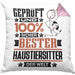 Haustiersitter Geschenk Lustiger Spruch für Haustiersitter Geschenkidee Bester Haustiersitter Der WeltKissen mit Füllung 40x40 (Grau) Rosa Trendation