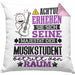 Musikstudent Geschenk Kissen mit Füllung 40x40 Lustiger Spruch Erheben Sie Sich Der Musikstudent Betritt den Raum (Grau) Rosa Trendation