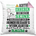 Hundebedarfsverkäufer Geschenk Kissen mit Füllung 40x40 Lustiger Spruch Erheben Sie Sich Der Hundebedarfsverkäufer Betritt den Raum (Grau) Rosa Trendation