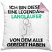 Langläufer Geschenk Kissen mit Füllung 40x40 Lustige Geschenkidee Geburtstag für Langläufer Ich Bin Dieser Legendäre Langläufer Von Dem Alle Geredet Haben (Grau) Rosa Trendation