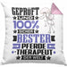 Pferdetherapeut Geschenk Lustiger Spruch für Pferdetherapeut Geschenkidee Bester Pferdetherapeut Der WeltKissen mit Füllung 40x40 (Grau) Rosa Trendation