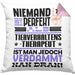 Tierverhaltenstherapeut Geschenk Kissen mit Füllung 40x40 Lustige Geschenkidee für Tierverhaltenstherapeut Geburtstag Niemand Ist Perfekt Aber Als Tierverhaltenstherapeut Ist Man Nah Dran (Grau) Rosa Trendation