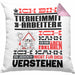 Tierheimmitarbeiter Geschenk Kaffee-Kissen mit Füllung 40x40 Geschenkidee für Tierheimmitarbeiter Ich Bin Tierheimmitarbeiter Ich Kann Es Dir Erklären Jedoch Nicht Für Dich Verstehen Spruch Lustig (Grau) Rosa Trendation