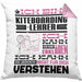 Kiteboarding-Lehrer Geschenk Kaffee-Kissen mit Füllung 40x40 Geschenkidee für Kiteboarding-Lehrer Ich Bin Kiteboarding-Lehrer Ich Kann Es Dir Erklären Jedoch Nicht Für Dich Verstehen Spruch Lustig (Grau) Rosa Trendation