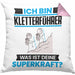 Kletterführer Kissen mit Füllung 40x40 Geschenk für Kletterführer Geburtstag Lustiger Spruch Was Ist Deine Superkraft (Grau) Rosa Trendation