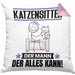 Katzensitter Kissen mit Füllung 40x40 Geschenk für Katzensitter Der Mann Der Alles Kann Geschenkidee zum Geburtstag (Grau) Rosa Trendation