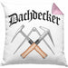 Dachdecker Geschenke Kissen mit Füllung 40x40 Lustig Mann Männer Zubehör Geschenkidee Dachdecker-Meister (Grau) Rosa Trendation