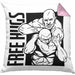 MMA-Kissen mit Füllung 40x40 Geschenk für MMA-Kämpfer Geschenkidee Free Hugs (Grau) Rosa Trendation