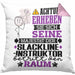 Slackline-Instruktor Geschenk Kissen mit Füllung 40x40 Lustiger Spruch Erheben Sie Sich Der Slackline-Instruktor Betritt den Raum (Grau) Rosa Trendation