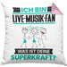 Live-Musik-Fan Kissen mit Füllung 40x40 Geschenk für Live-Musik-Fan Geburtstag Lustiger Spruch Was Ist Deine Superkraft (Grau) Rosa Trendation