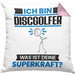 Discgolfer Kissen mit Füllung 40x40 Geschenk für Discgolfer Geburtstag Lustiger Spruch Was Ist Deine Superkraft (Grau) Rosa Trendation