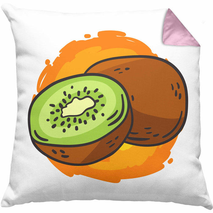 Lustige Kissen mit Füllung 40x40 mit Kiwi-Grafik Geschenk für Kiwi-Liebhaber (Grau) Rosa Trendation