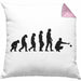 Boule Kissen mit Füllung 40x40 Geschenk Boule-Spieler Geschenkidee Spruch Boule Evolution Grafik (Grau) Rosa Trendation