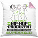 Hip-Hop-Produzent Geschenk Kissen mit Füllung 40x40 Ich Bin Hip-Hop-Produzent Aber Sag Doch Einfach Superheld Lustige Geschenkdiee für Hip-Hop-Produzent (Grau) Rosa Trendation