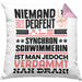 Synchronschwimmerin Geschenk Kissen mit Füllung 40x40 Lustige Geschenkidee für Synchronschwimmerin Geburtstag Niemand Ist Perfekt Aber Als Synchronschwimmerin Ist Man Nah Dran (Grau) Rosa Trendation
