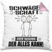 Schwägerschaft Kissen mit Füllung 40x40 Geschenk für Schwägerschaft Der Mann Der Alles Kann Geschenkidee zum Geburtstag (Grau) Rosa Trendation