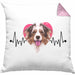 Australian Shepherd Besitzer Kissen mit Füllung 40x40 Geschenk Lustiger Spruch Geschenkidee Herzschlag Australian Shepherd (Grau) Rosa Trendation