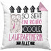Laufpartnerin Geschenk Kissen mit Füllung 40x40 Lustig Geschenkidee für Laufpartnerin Geburtstag So Sieht Eine Richtig Coole Laufpartnerin Aus Frauen Spruch (Grau) Rosa Trendation