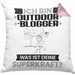 Outdoor-Blogger Kissen mit Füllung 40x40 Geschenk für Outdoor-Blogger Geburtstag Lustiger Spruch Was Ist Deine Superkraft (Grau) Rosa Trendation