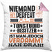 Tonstudio-Besitzer Geschenk Kissen mit Füllung 40x40 Lustige Geschenkidee für Tonstudio-Besitzer Geburtstag Niemand Ist Perfekt Aber Als Tonstudio-Besitzer Ist Man Nah Dran (Grau) Rosa Trendation