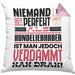 Hundeliebhaber Geschenk Kissen mit Füllung 40x40 Lustige Geschenkidee für Hundeliebhaber Geburtstag Niemand Ist Perfekt Aber Als Hundeliebhaber Ist Man Nah Dran (Grau) Rosa Trendation