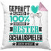 Schauspieler Geschenk Lustiger Spruch für Schauspieler Geschenkidee Bester Schauspieler Der WeltKissen mit Füllung 40x40 (Grau) Rosa Trendation