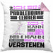 Paddelboard-Lehrer Geschenk Kaffee-Kissen mit Füllung 40x40 Geschenkidee für Paddelboard-Lehrer Ich Bin Paddelboard-Lehrer Ich Kann Es Dir Erklären Jedoch Nicht Für Dich Verstehen Spruch Lustig (Grau) Rosa Trendation