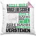Vogelrescuer Geschenk Kaffee-Kissen mit Füllung 40x40 Geschenkidee für Vogelrescuer Ich Bin Vogelrescuer Ich Kann Es Dir Erklären Jedoch Nicht Für Dich Verstehen Spruch Lustig (Grau) Rosa Trendation
